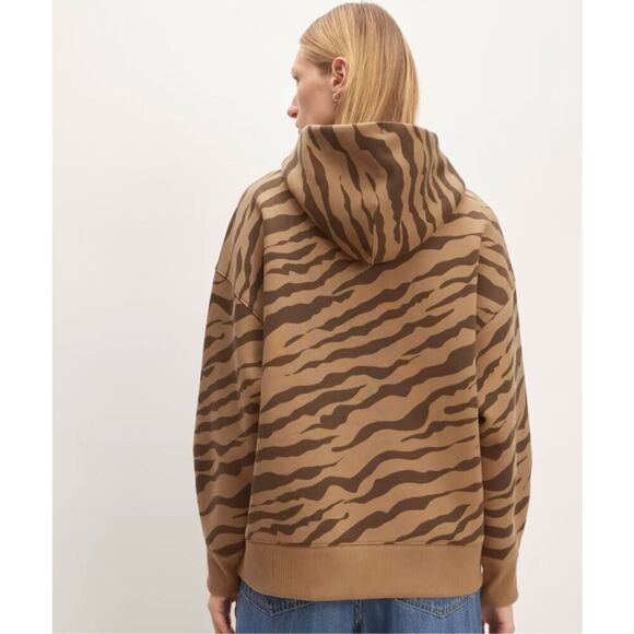 Everlane The ReTrack Hoodie Cocoa Tiger Stripe XS - Picture 8 of 11